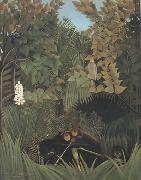 Henri Rousseau Joyous Jokesters oil painting